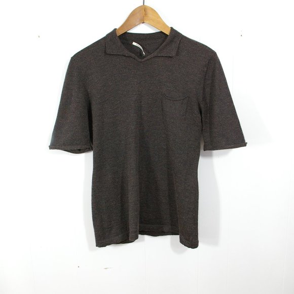 Ursula Conzen Tops - Ursula Conzen Polo Shirt Womens 2 Fitted Brown Cashmere Silk Lightweight Ladies